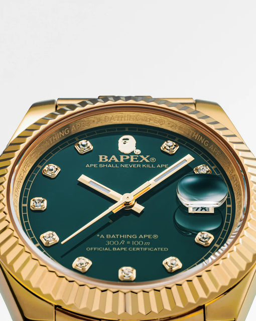 Relógio Bape "Type 6 BAPEX" Verde/Dourado