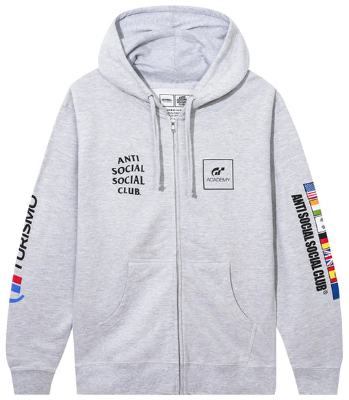 Moletom ASSC Anti Social Social Club x Gran Turismo Flag "Grey" Cinza
