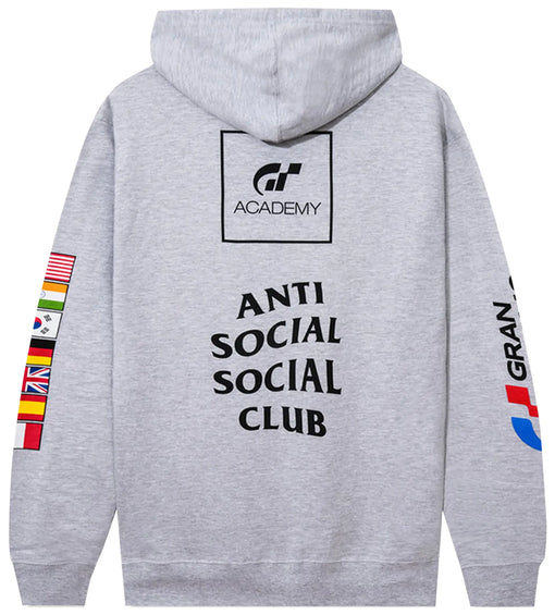 Moletom ASSC Anti Social Social Club x Gran Turismo Flag "Grey" Cinza