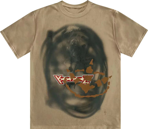 Camiseta Travis Scott Cactus Jack "Sprayed" Marrom