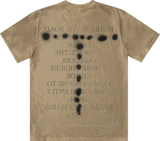 Camiseta Travis Scott Cactus Jack "Sprayed" Marrom