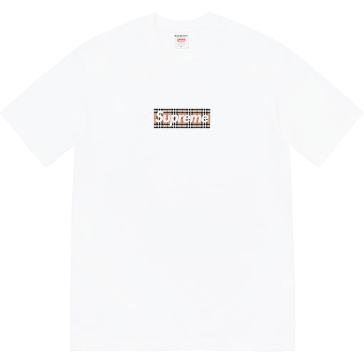 Camiseta Supreme x Burberry Box Logo "White" Branco