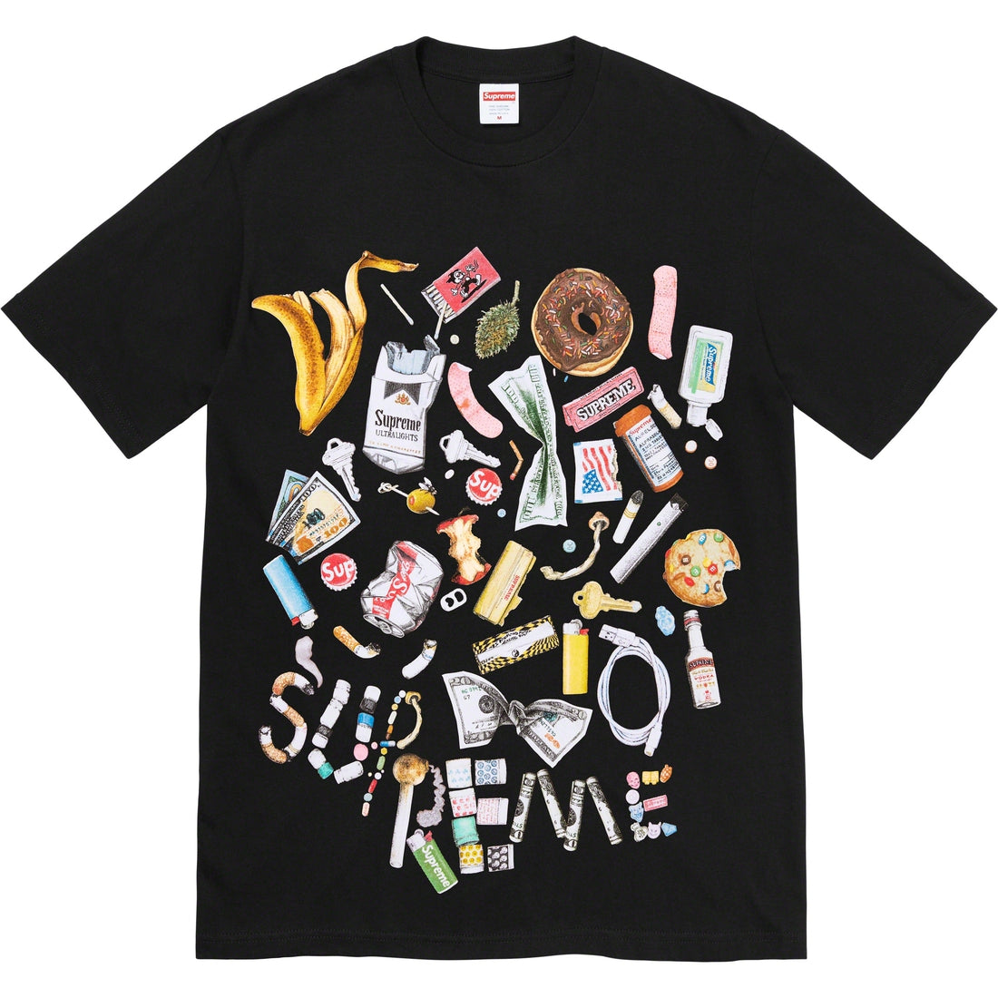 Camiseta Supreme Banner S S Top Preto – COP CLUB