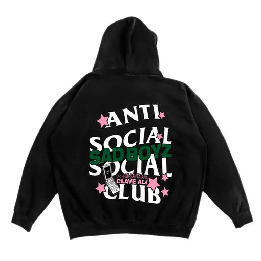 Moletom ASSC Anti Social Social Club x Sadboyz "Clave Ali" Preto