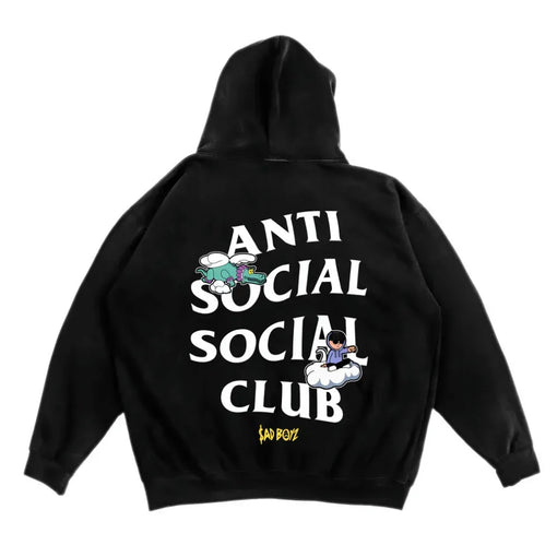 Moletom ASSC Anti Social Social Club x Sadboyz "Musica" Preto