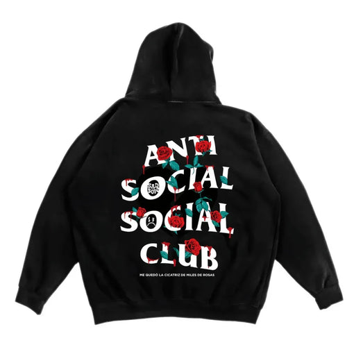 Moletom ASSC Anti Social Social Club x Sadboyz "Miles de Rosas" Preto