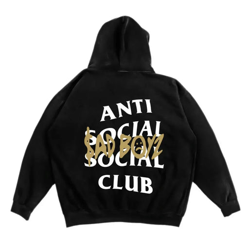 Moletom ASSC Anti Social Social Club x Sadboyz "Gold" Preto