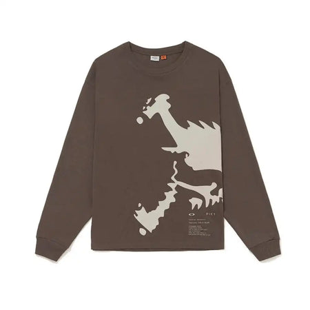 Camiseta Manga Longa Oakley x Piet "Big Skull" Marrom