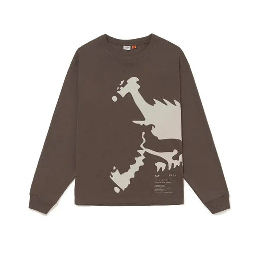 Camiseta Manga Longa Oakley x Piet "Big Skull" Marrom