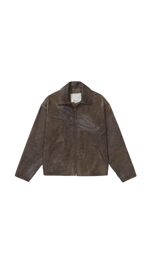Jaqueta De Couro Piet "Vintage Surf" Marrom