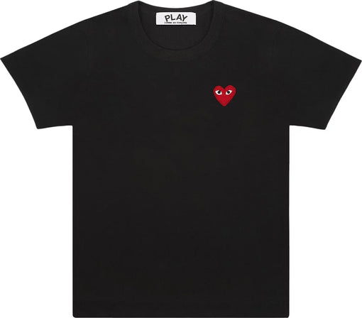 Camiseta Comme Des Garçons PLAY "Little Heart Red" Preto