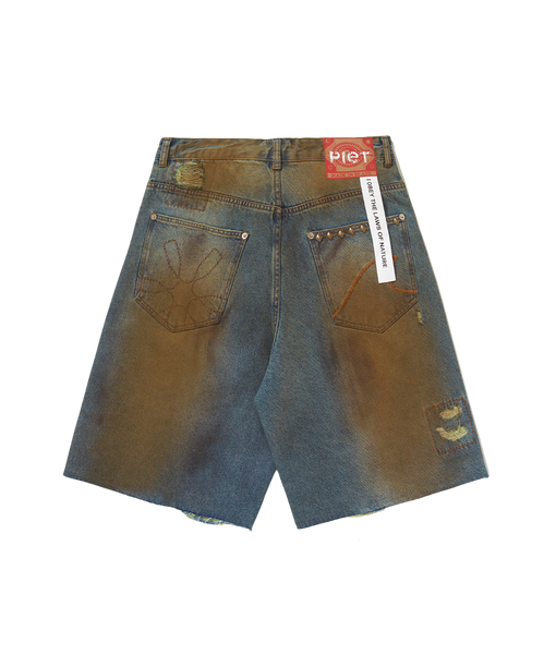Shorts Piet "Oversized Thrashed" Verde