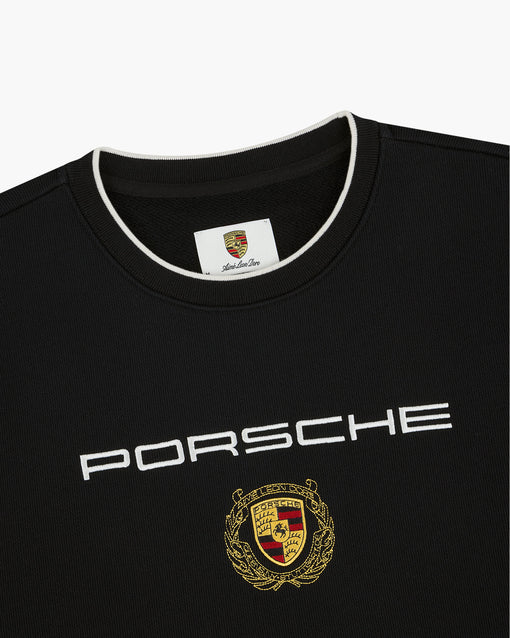 Moletom Aimé Leon Dore x Porsche Embroidered Crewneck Sweatshirt "Jet Black" Preto