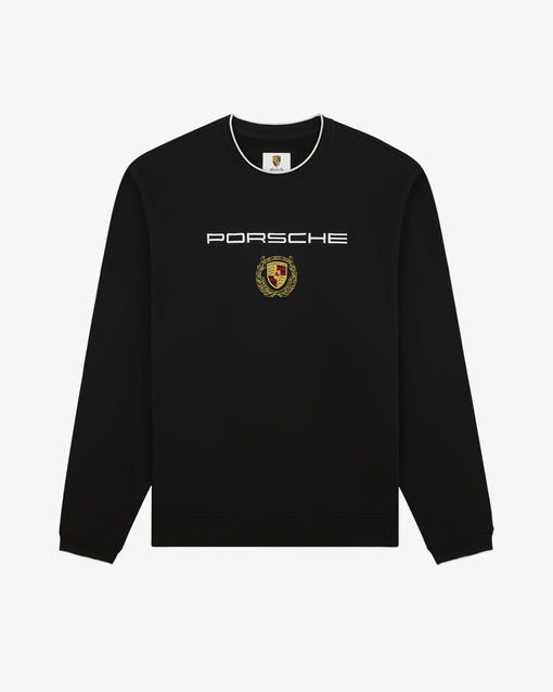 Moletom Aimé Leon Dore x Porsche Embroidered Crewneck Sweatshirt "Jet Black" Preto
