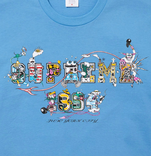 Camiseta Supreme Varsity "Bright Blue" Azul Claro