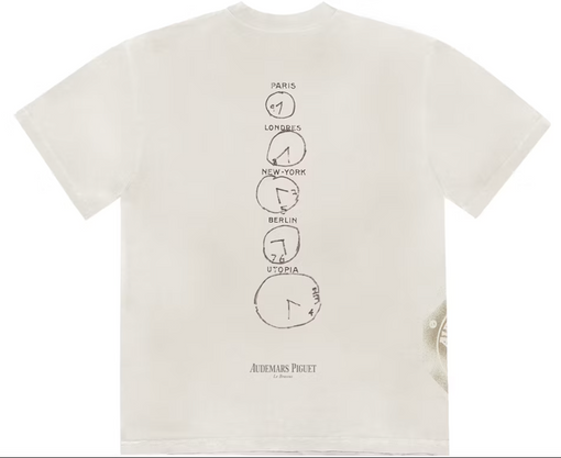 Camiseta Travis Scott x Audemars Piguet "Time Zones" Branco