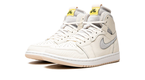 Tênis Jordan 1 High Zoom CMFT Wmns "Pearl White" Branco/Cinza (Amarelado)