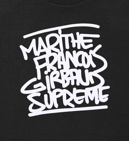 Camiseta Supreme x Marithé + François Girbaud "Logo" Preto