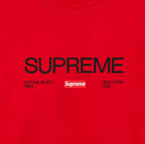 Moletom Supreme Crewneck "Established" Vermelho