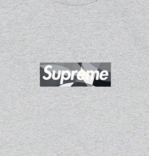 Camiseta Supreme x Emilio Pucci Box Logo "Heather Grey/Black" Cinza/Preto