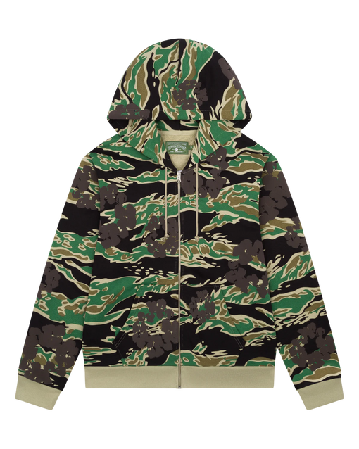 Moletom Denim Tears "Cotton Wreath Zip Hoodie Camo" Verde