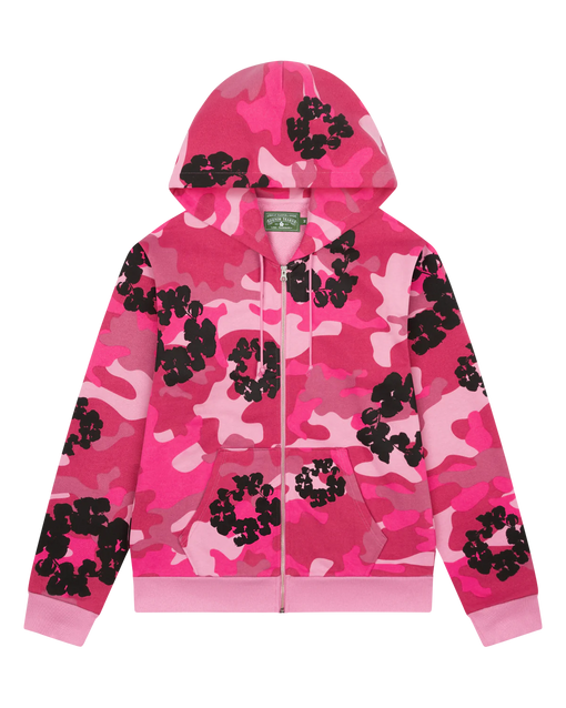 Moletom Denim Tears "Cotton Wreath Zip Hoodie Camo" Rosa