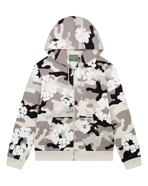 Moletom Denim Tears "Cotton Wreath Zip Hoodie Camo" Branco