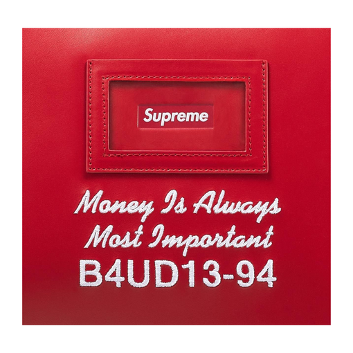 Bolsa Supreme Leather Money FW25 "Red" Vermelho