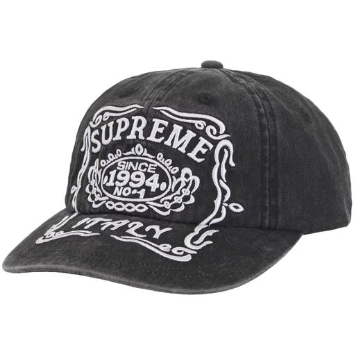 Boné Supreme Italy 6-Panel FW25 "Black" Preto