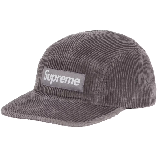Boné Supreme Corduroy FW25 "Grey" Cinza