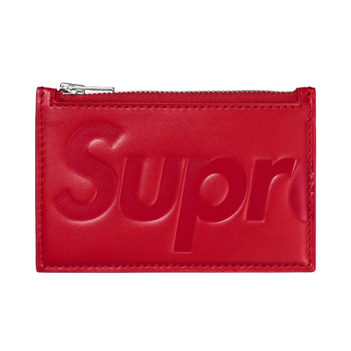 Carteira Supreme Leather Zip Card Holder FW25 "Vermelho" Red