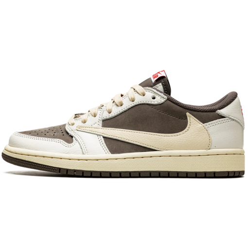 Tênis Nike Air Jordan 1 Retro Low OG SP x Travis Scott "Reverse Mocha" Branco/Marrom