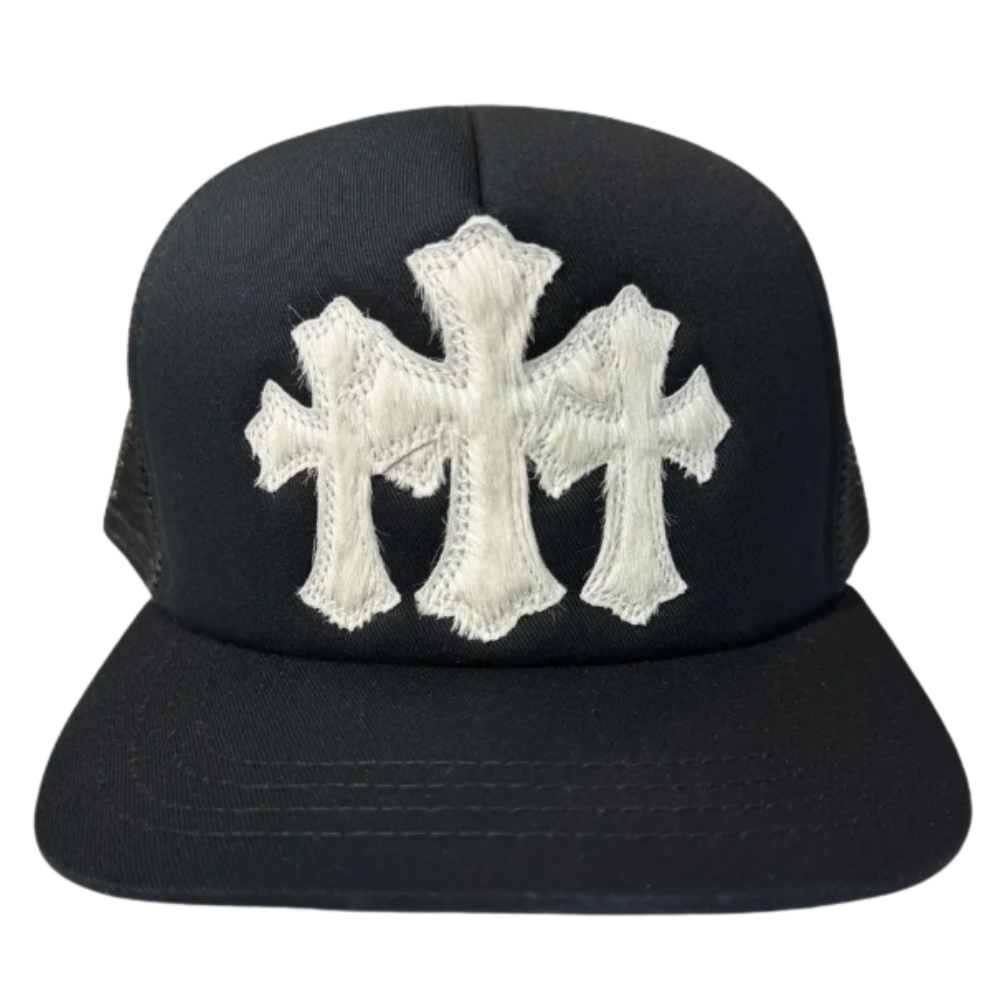 帽子 Chrome embroided black and white cap Boné Chrome Hearts 