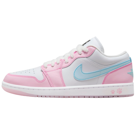 Tênis Nike Air Jordan 1 Low SE Wmns "Paw Print Pink Foam" Rosa
