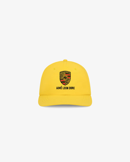 Boné Aimé Leon Dore x Porsche Nylon Logo "Aspen Gold" Amarelo