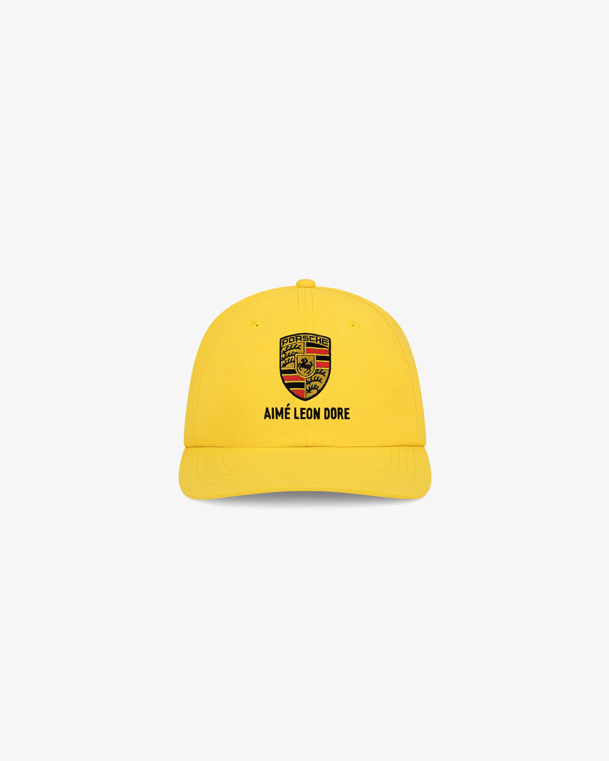 Boné Aimé Leon Dore x Porsche Nylon Logo "Aspen Gold" Amarelo