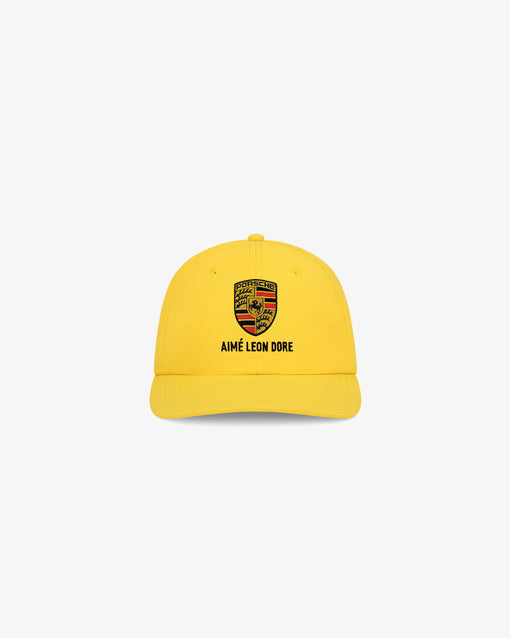 Boné Aimé Leon Dore x Porsche Nylon Logo "Aspen Gold" Amarelo