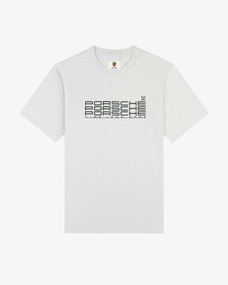 Camiseta Aimé Leon Dore x Porsche Racing "Silver Mix" Cinza
