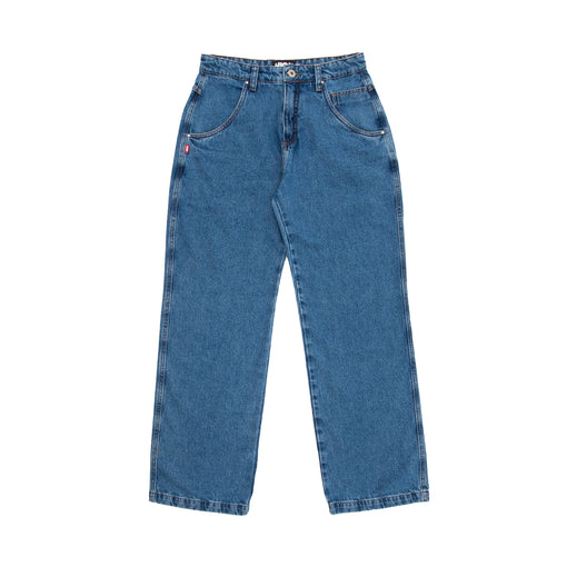 Calça Jeans  High "Logo Line" Azul