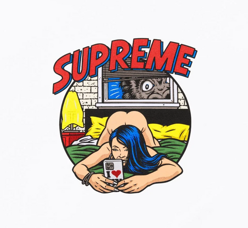 Camiseta Supreme "Bedroom" Branco
