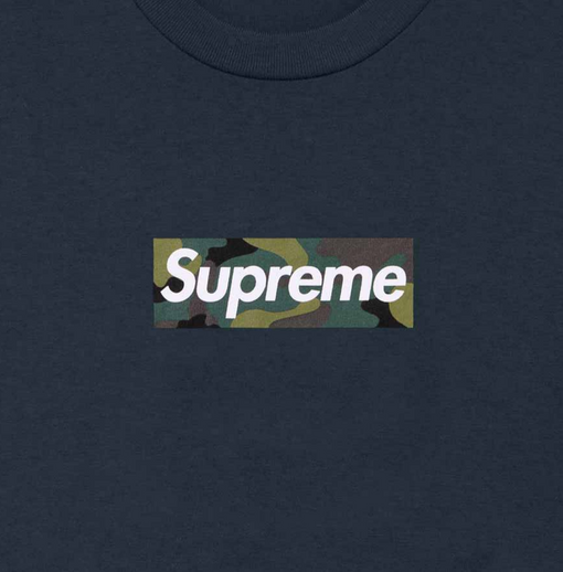 Camiseta Supreme "Box Logo FW23" Azul Marinho