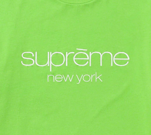 Camiseta Supreme Classic Logo S/S Top "Lime" Verde