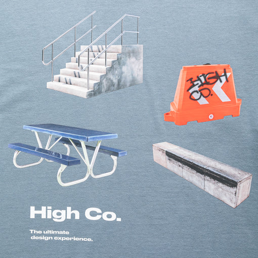 Camiseta High "Furniture" Azul