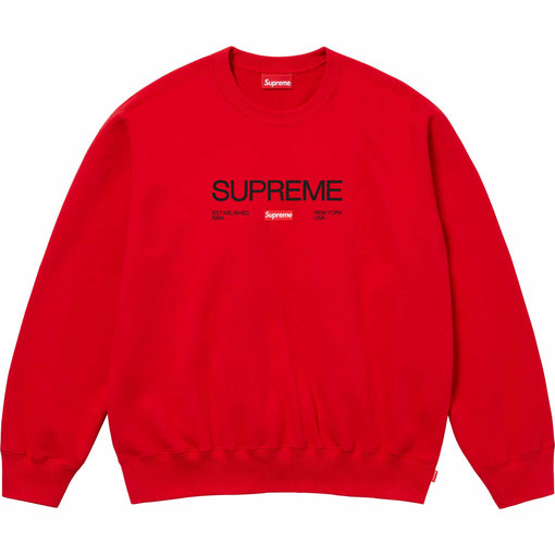 Moletom Supreme Crewneck "Established" Vermelho