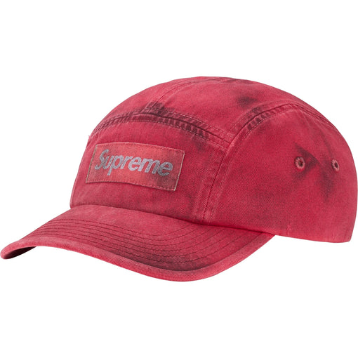 Boné Supreme Overdyed Camp Cap FW 25 Vermelho