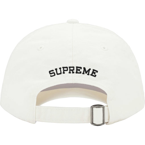 Boné Supreme 6-Panel Leather Appliqué "White" Branco