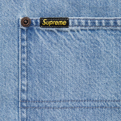 Camisa Supreme Loose Fit Denim Painter "Washed Blue" Azul