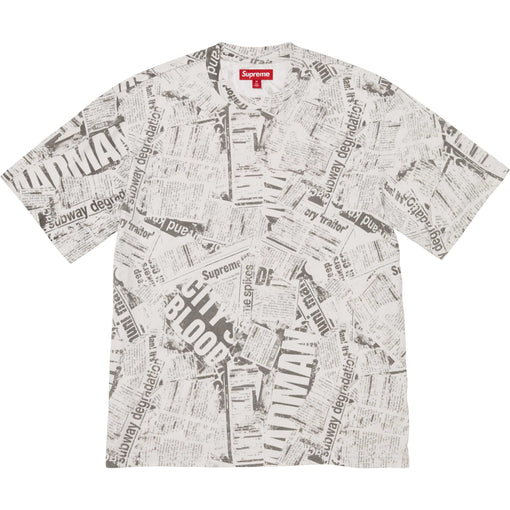Camiseta Supreme Newspaper S/S Top "White" Branco