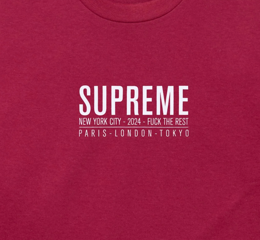 Camiseta Supreme Paris "Cardinal" Vermelho
