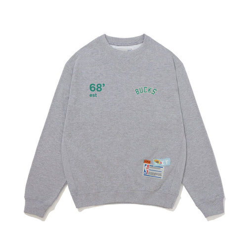 Moletom Crewneck Piet x NBA "Bucks Watercolor" Cinza
